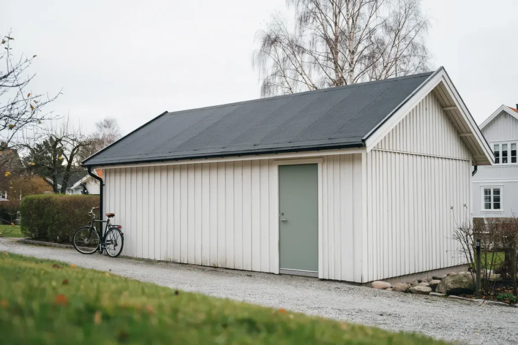 oml ggning av papptak p garagebyggnad i ytterby kung lv