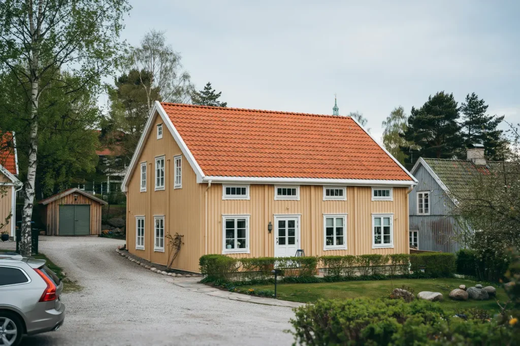 l ktbyte och oml ggning av tegeltak p villa i ytterby