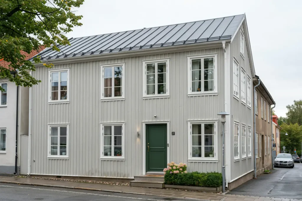 fasadrenovering med panelbyte och m lning p radhus i ytterby kung lv